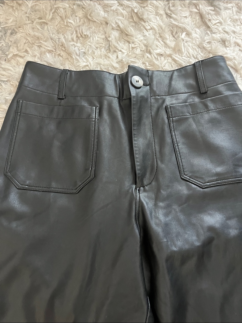 Maeve Colette faux Leather pants - Picture 3 of 5